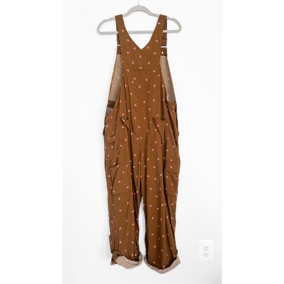 Duluth Trading Heirloom Gardening Bib Overalls in Size Large Flax Brown Mushroom - Picture 4 of 7